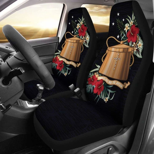 Tokelau Car Seat Covers - Tokelau Coat Of Arms Hibiscus -