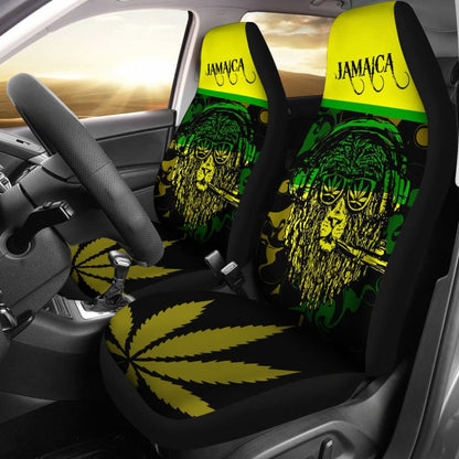 African Traditional Pattern Lions Rasta Jamaica Car Seat Covers