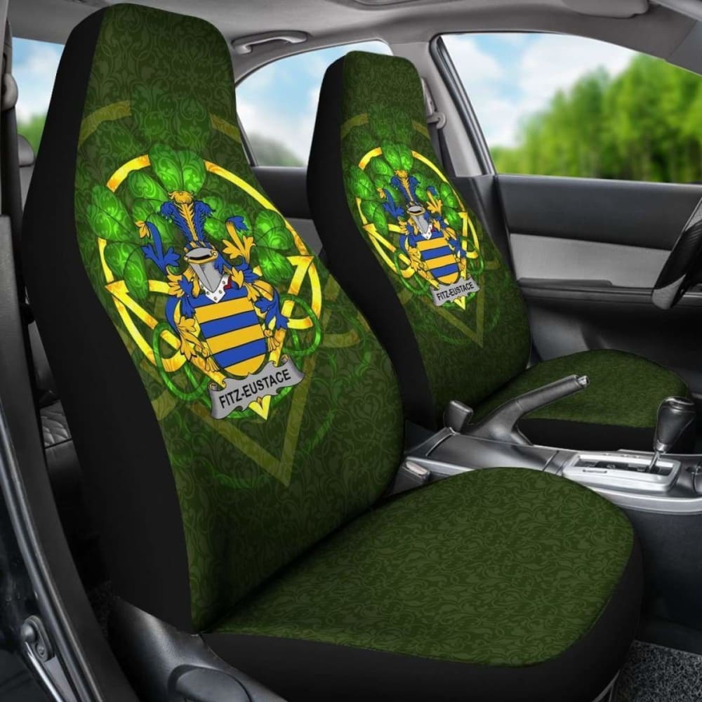 Fitz-Eustace \bIreland Car Seat Cover Celtic Shamrock ( Set Of Two)