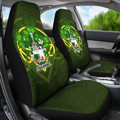 Callaghan Or O'Callaghan \bIreland Car Seat Cover Celtic Shamrock ( Set Of Two)
