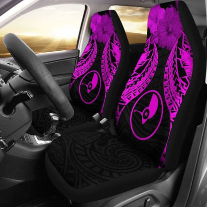Yap Polynesian Car Seat Covers Pride Seal And Hibiscus Pink -