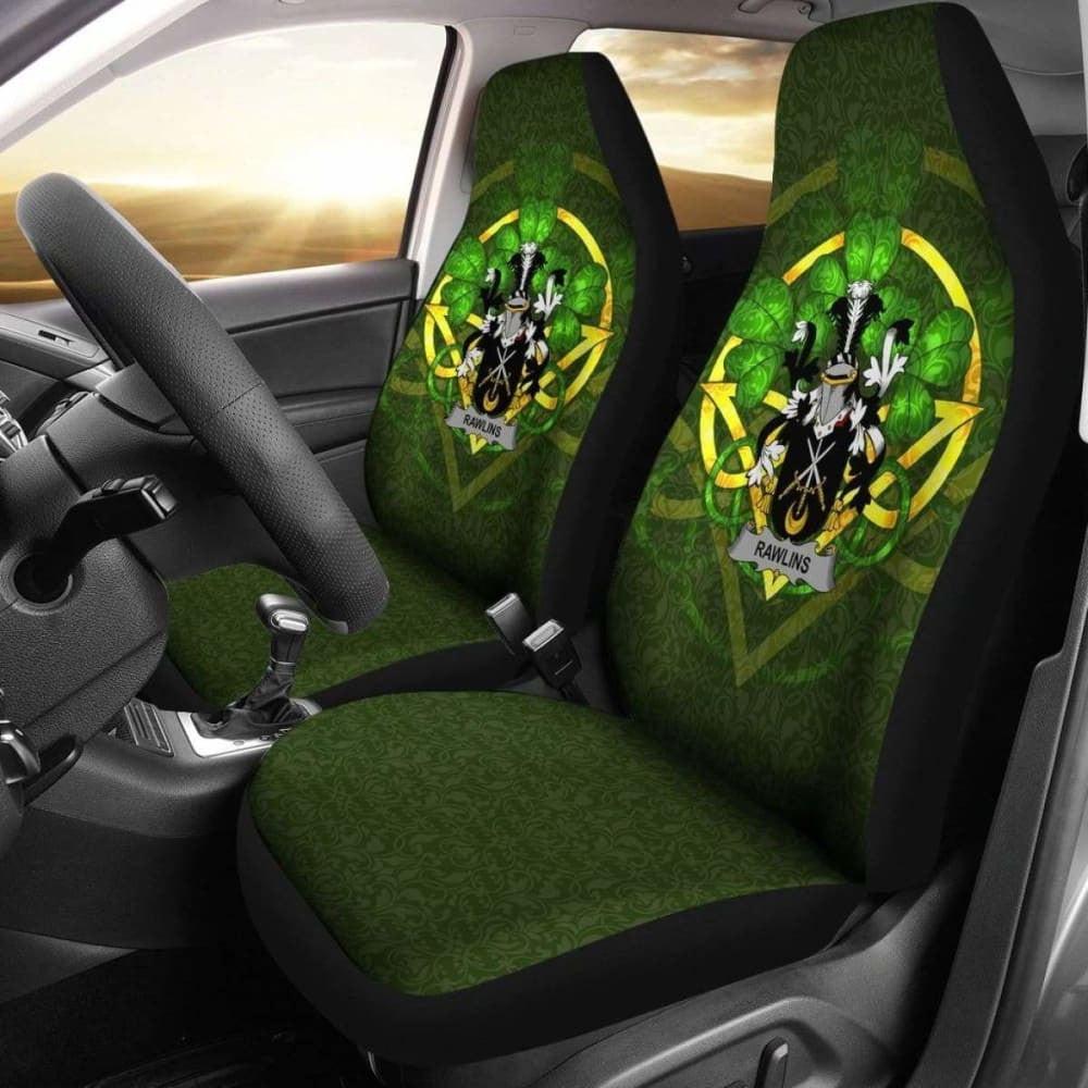 Rawlins \bIreland Car Seat Cover Celtic Shamrock ( Set Of Two)
