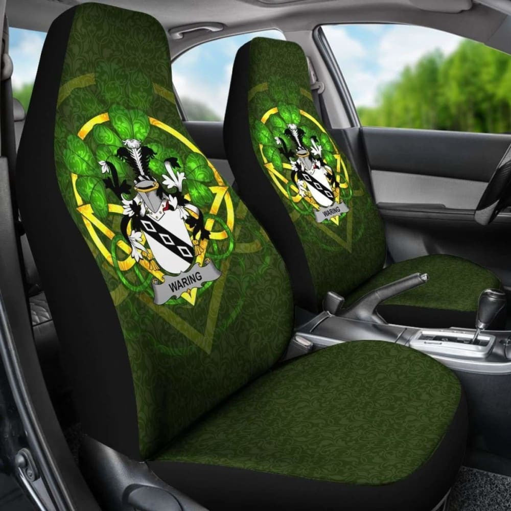 Waring \bIreland Car Seat Cover Celtic Shamrock ( Set Of Two)