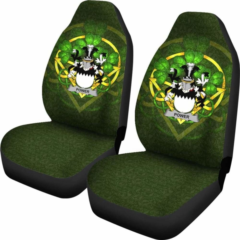 Power \bIreland Car Seat Cover Celtic Shamrock ( Set Of Two)