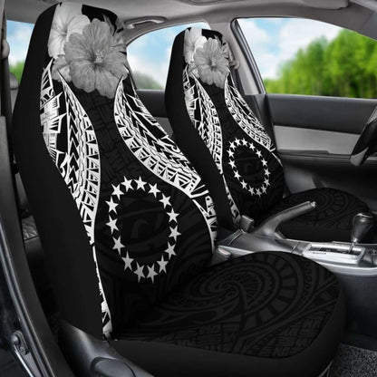 Cook Islands Polynesian Car Seat Covers Pride Seal And Hibiscus Black -