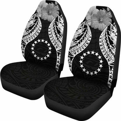 Cook Islands Polynesian Car Seat Covers Pride Seal And Hibiscus Black -