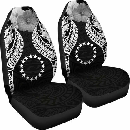Cook Islands Polynesian Car Seat Covers Pride Seal And Hibiscus Black -