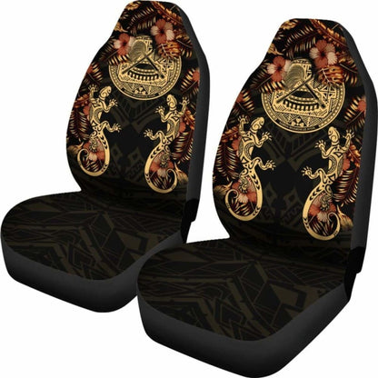 American Samoa Car Seat Covers - American Samoa Seal Lizard Hibiscus -