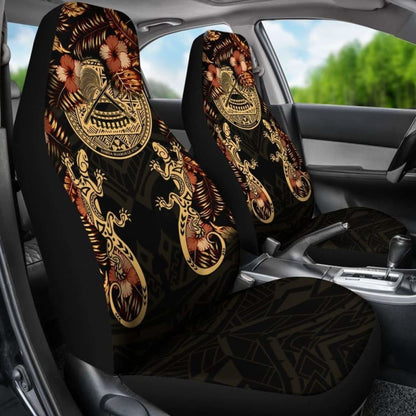 American Samoa Car Seat Covers - American Samoa Seal Lizard Hibiscus -