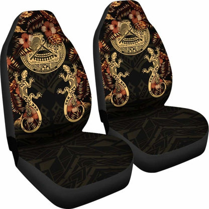 American Samoa Car Seat Covers - American Samoa Seal Lizard Hibiscus -