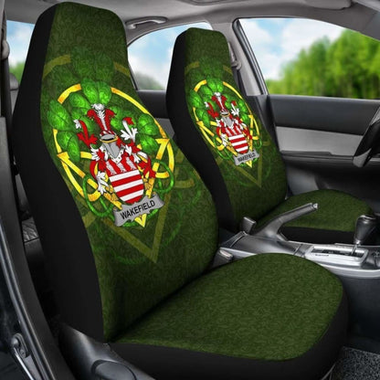 Wakefield \bIreland Car Seat Cover Celtic Shamrock ( Set Of Two)