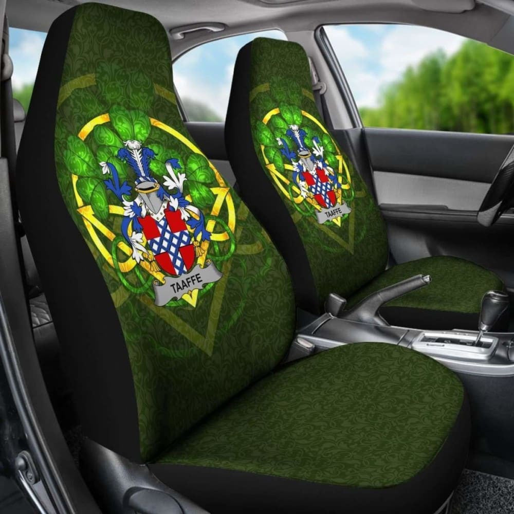 Taaffe \bIreland Car Seat Cover Celtic Shamrock ( Set Of Two)