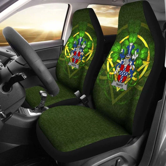 Taaffe \bIreland Car Seat Cover Celtic Shamrock ( Set Of Two)