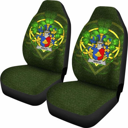 Winch \bIreland Car Seat Cover Celtic Shamrock ( Set Of Two)