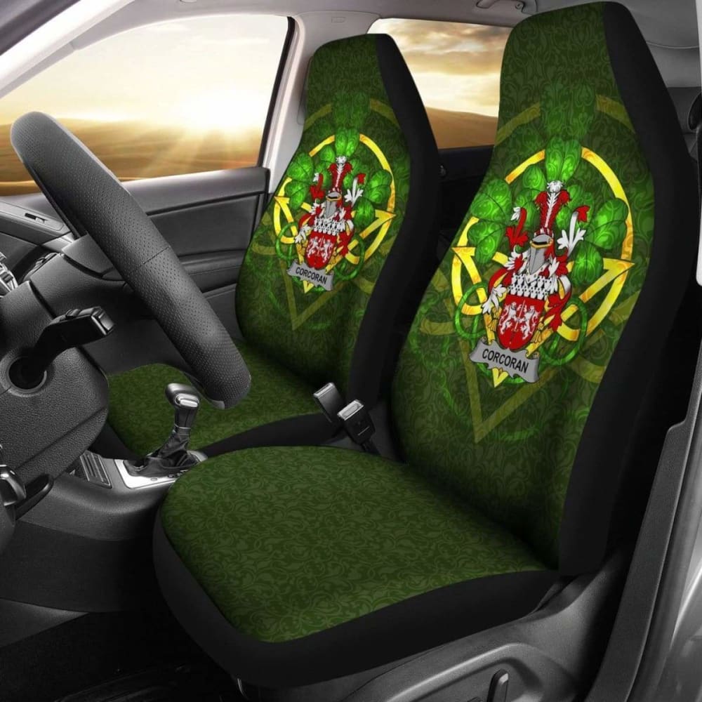 Corcoran Or Mccorcoran \bIreland Car Seat Cover Celtic Shamrock ( Set Of Two)
