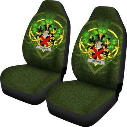 Giggins \bIreland Car Seat Cover Celtic Shamrock ( Set Of Two)
