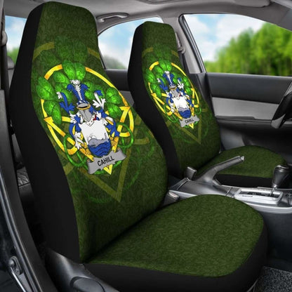 Cahill Or O'Cahill \bIreland Car Seat Cover Celtic Shamrock ( Set Of Two)