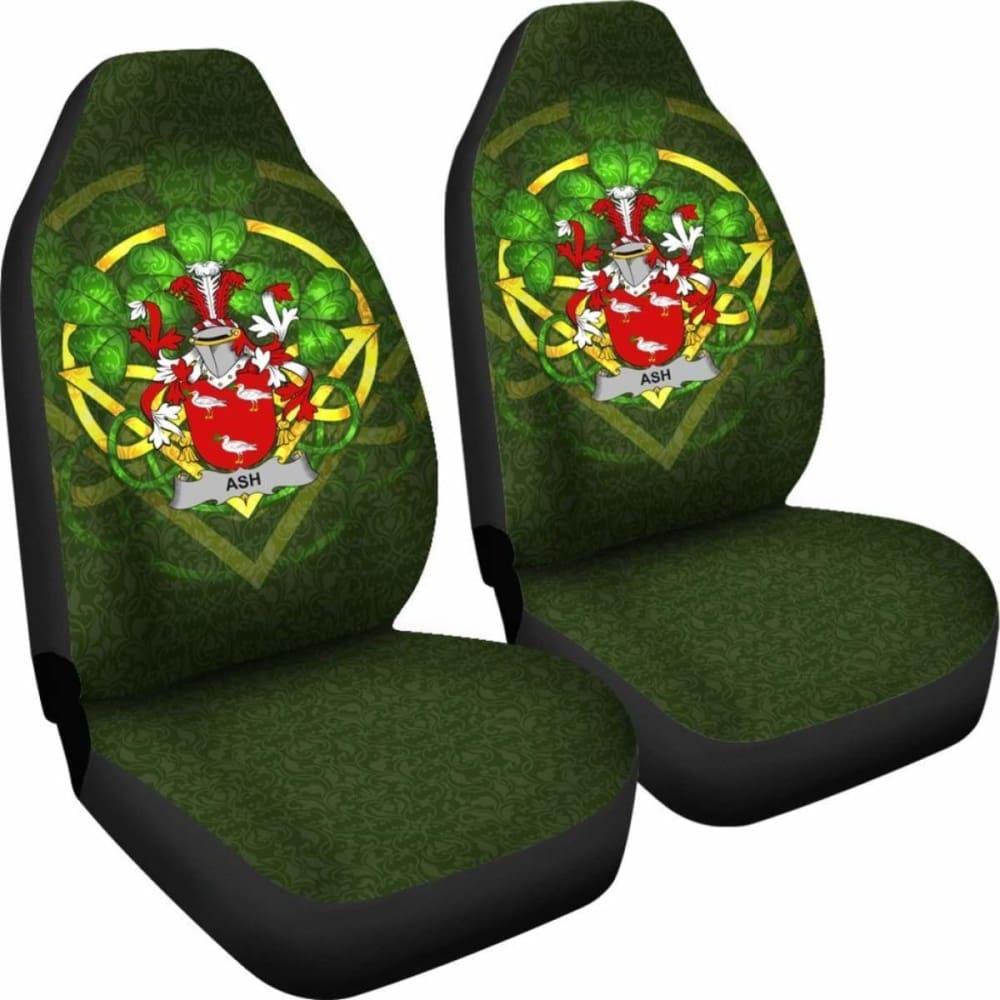Ash \bIreland Car Seat Cover Celtic Shamrock ( Set Of Two)