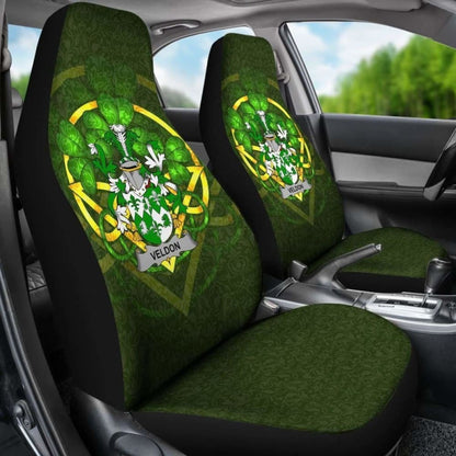 Veldon \bIreland Car Seat Cover Celtic Shamrock ( Set Of Two)