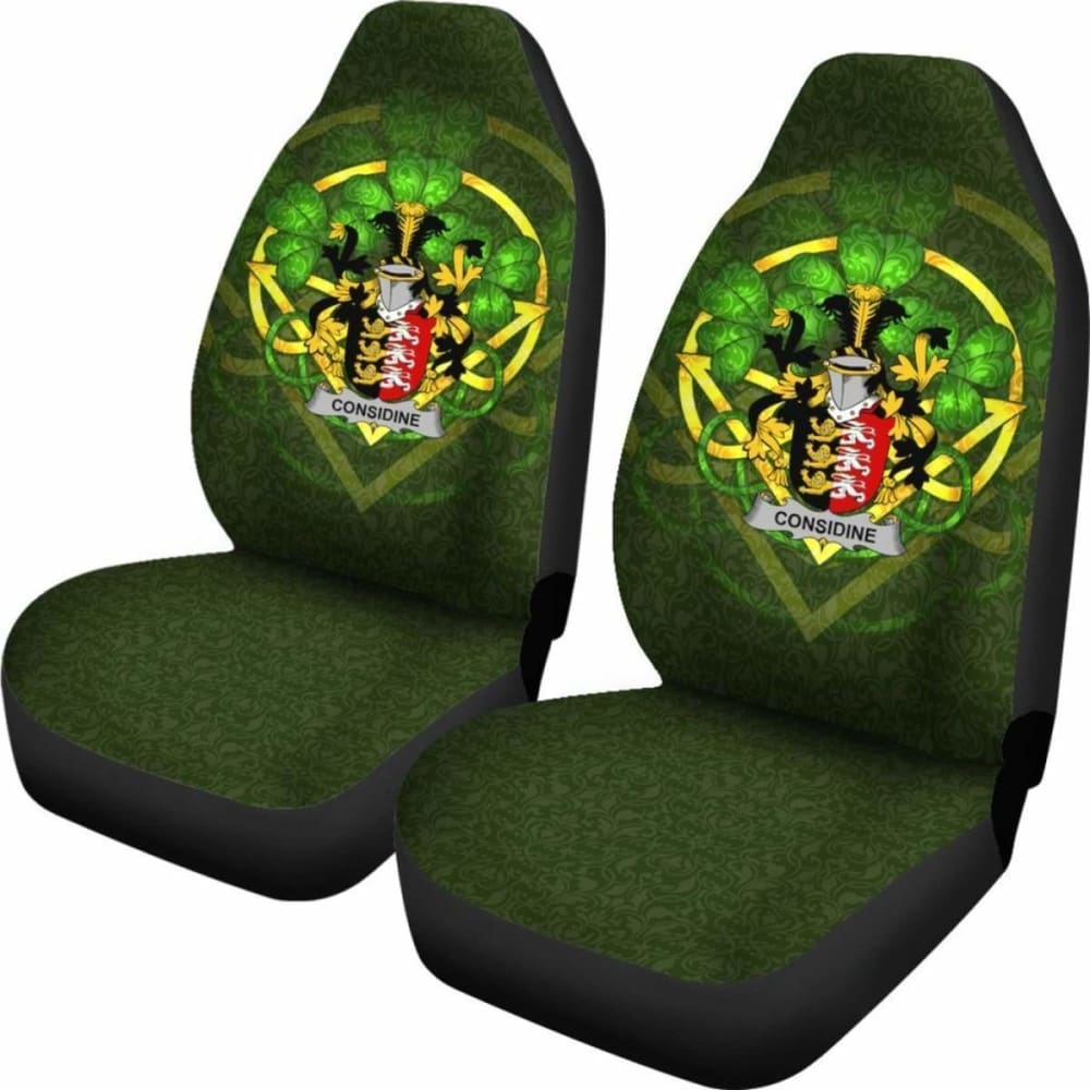 Considine Or Mcconsidine \bIreland Car Seat Cover Celtic Shamrock ( Set Of Two)