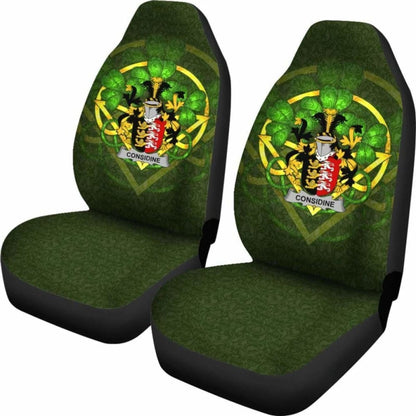 Considine Or Mcconsidine \bIreland Car Seat Cover Celtic Shamrock ( Set Of Two)
