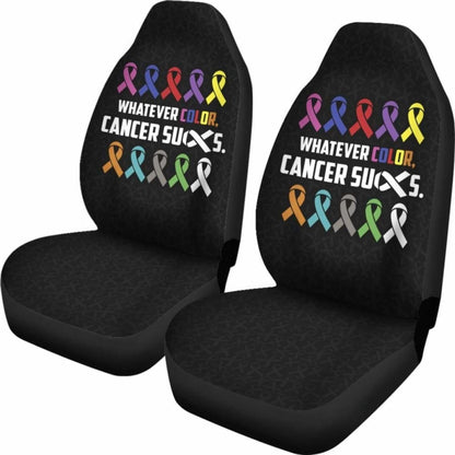 Cancer Whatever Color Cancer Suck Car Seat Cover