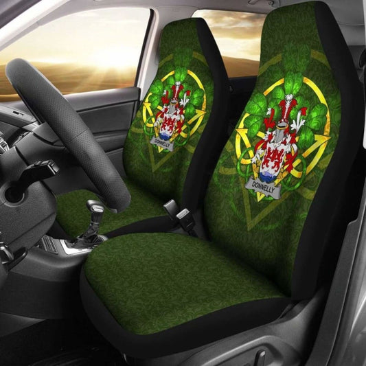 Donnelly Or O'Donnelly \bIreland Car Seat Cover Celtic Shamrock ( Set Of Two)