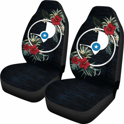 Yap Car Seat Covers - Yap Flag Hibiscus -