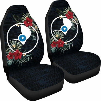Yap Car Seat Covers - Yap Flag Hibiscus -