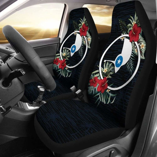Yap Car Seat Covers - Yap Flag Hibiscus -