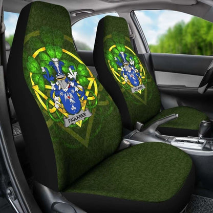 Faulkner \bIreland Car Seat Cover Celtic Shamrock ( Set Of Two)