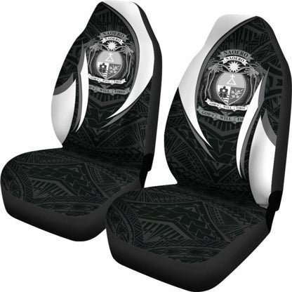 Nauru Polynesian Car Seat Covers - Nauru Spirit (White) -