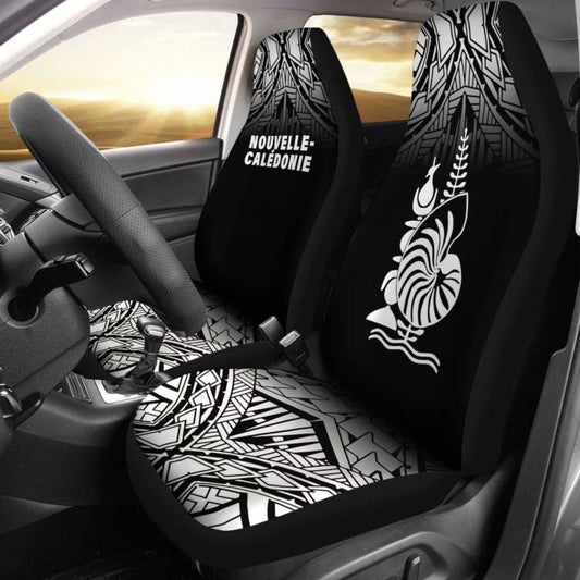 New Caledonia Polynesian Car Seat Covers - Black Fog -