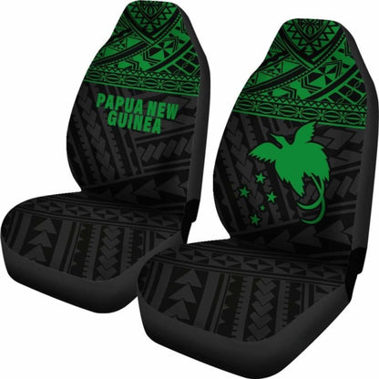 Papua New Guinea Polynesian Car Seat Covers Green -