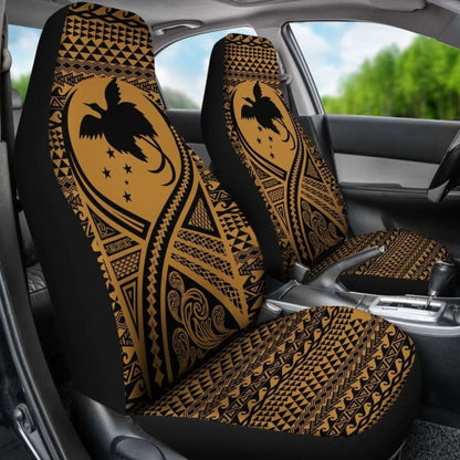 Papua New Guinea Car Seat Cover Lift Up Gold -