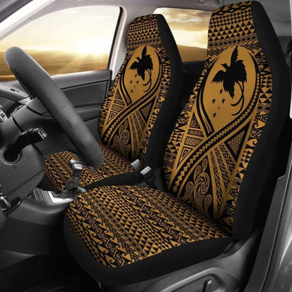 Papua New Guinea Car Seat Cover Lift Up Gold -