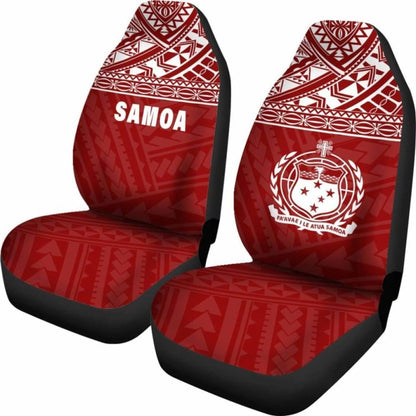 Samoa Polynesian Car Seat Covers Red -