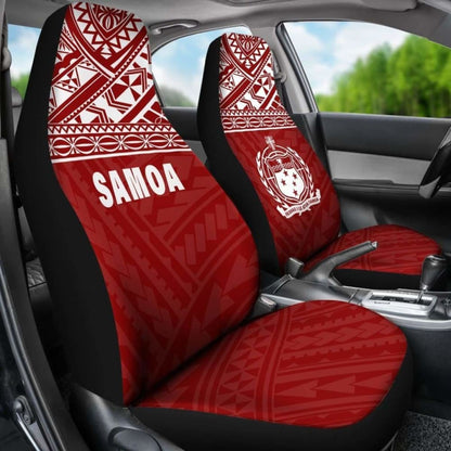 Samoa Polynesian Car Seat Covers Red -