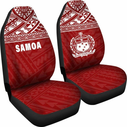Samoa Polynesian Car Seat Covers Red -