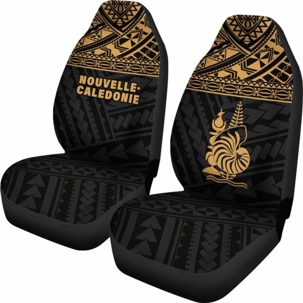 New Caledonia Polynesian Car Seat Covers Gold -