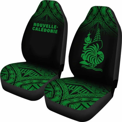 New Caledonia Polynesian Car Seat Covers - Green Fog -