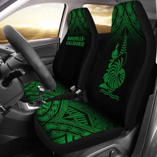 New Caledonia Polynesian Car Seat Covers - Green Fog -