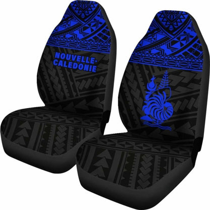 New Caledonia Polynesian Car Seat Covers Blue -