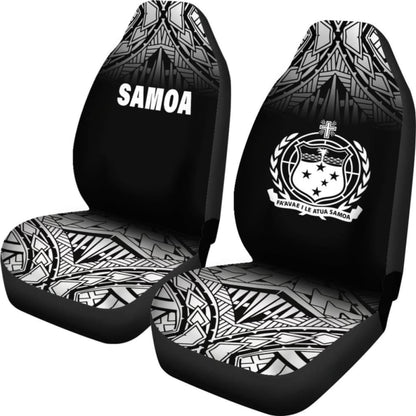 Samoa Polynesian Car Seat Covers - Black Fog -