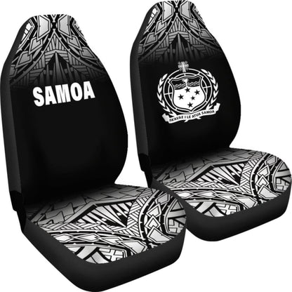 Samoa Polynesian Car Seat Covers - Black Fog -