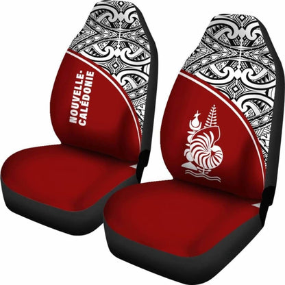 New Caledonia Polynesian Car Seat Covers - Red Curve -
