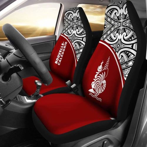 New Caledonia Polynesian Car Seat Covers - Red Curve -