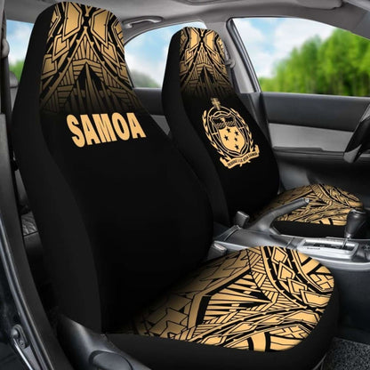 Samoa Polynesian Car Seat Covers - Gold Fog -