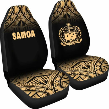 Samoa Polynesian Car Seat Covers - Gold Fog -