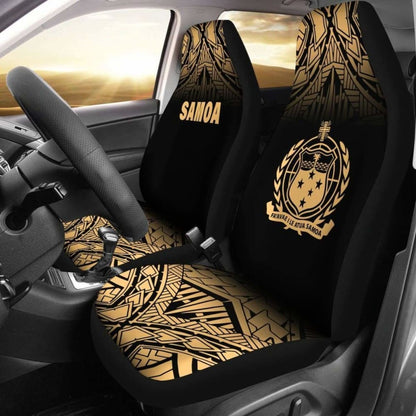 Samoa Polynesian Car Seat Covers - Gold Fog -